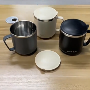 ☀️Life Core☀️ 400ml Stainless Steel Coffee Cup Mug with PP Plastic Inner Layer & Large Capacity Coffee Mug Suitable for Home Office Outdoor Gatherings