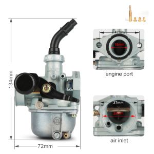 NIBBI Universal Carburetor PZ19 19mm Carburetor Air Filter Kit for 50cc 70cc 90cc 110cc125cc ATV Dirt Bike 4 Wheeler Motorcycle Honda Yamaha Street racing Motocross