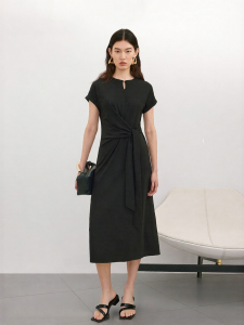Vero Moda | Silk-containing Waist-accentuating Tie-design Stylish Dress