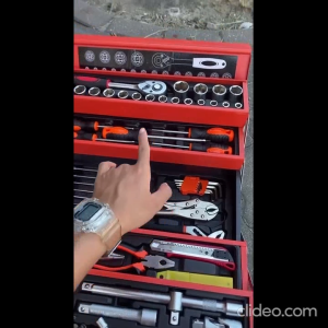 85PCS Full Set Metal Tool Box Set Heavy Duty Tool Box Tools Box Kotak Spanar Box Ratchet Set Spanar Set