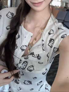 Korean Style Sweet Girl Cute Cartoon Print Short Sleeve Womens T-shirt Slim Fit Summer New Unique Small Audience T-shirt