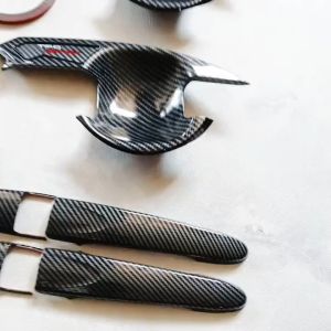 Paket Cover Spion Handle Outer Pintu Tutup Tangki Mobil All New Avanza 2012 - 2021 Carbon