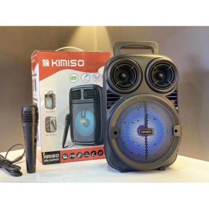 RY - QS-6810 Speaker bluetooth kimiso portable 8" inch RGB led mic karaoke meeting QS 6810 / speaker jumbo free mic + remote