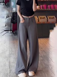 High Waist Wide Leg Suit Pants Womens Casual Commute Style plus Size Fashionable Long Trousers Summer New Arrival