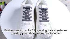 Colorful Elastic Laces Sports Press Lock Shoelaces 8MM No-Tie Flat Shoelaces for Kids And Adults Shoe Accessory