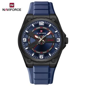 Naviforce | NAVIFORCE Fashional Men Fashion Watches Luminous Pointer Display 3ATM Water Resistant Silicone Strap Standard Timepiece Clocks