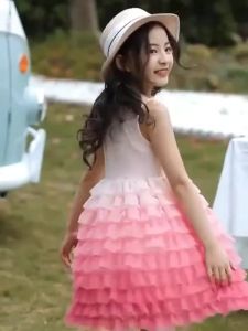 332Unlimited X Girls Dress Princess Dress Party Dress Cake Dress Layer Dress Age 3-13-year-old Size 110-150cm