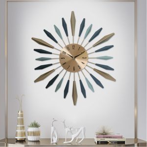 Minimalist Nordic Luxury Large Wall Clock - Decorative Silent Quartz Clock for Living Room Bedroom or Office Elegant Metal Art Home Decor 70*70cm