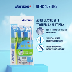Jordan Adult Classic Toothbrush Multipack - Medium / Hard / Double Action / Soft