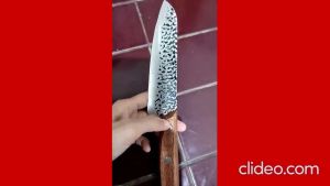 Tempat Kami - ORIGINAL Pisau Pemotong Daging Ikan Tuna Japan Asli Super Tajam Pisau Dapur Jepang Dari Baja Untuk Fillet Ayam Terbaru HANMANAIFU-ICHI 6 Inch Santoku