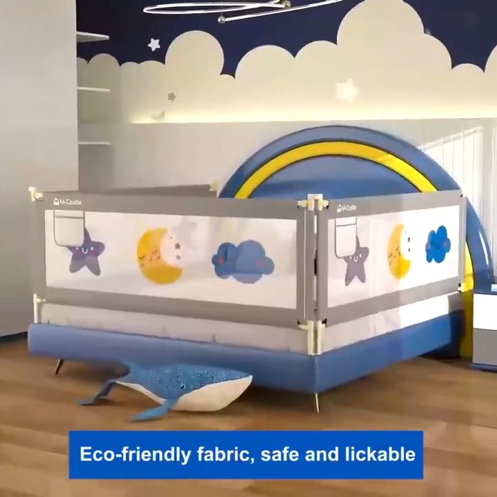 Free Shipping】Bed Fence for Baby Queen/King Size Slide Down
