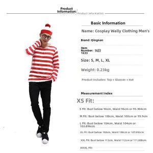 Halloween Roleplay Costume Wheres Wally