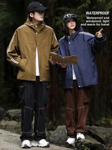 ROMON | Loose Mens Jacket Romon Spring Autumn New Style Casual Hooded Windproof Outerwear For Couples Fashionable Urban Wear