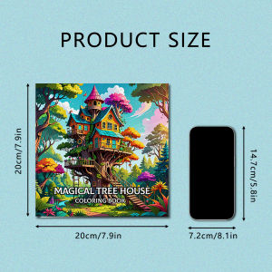 MAGICAL TREE HOUSE COLORING BOOK 24 Pages For Study And Relax Beautiful Self-drawing Adult Picture Book