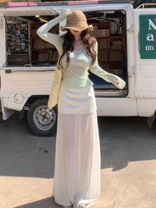 LIRUSHAN | Summer Vacation Beach Dress Set Elegant Long Dress