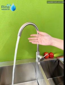 Vòi Rửa Chén Nóng Lạnh Inox SUS Ống Số 6 RINA RN5023  Chén Nóng lạnh 304 cao cấp