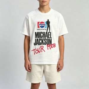 Hot Toys | Michael Jackson Tour Printed American Streetwear New Men Women Tee Adults Children Boy Gril Top Kids Parent Child Cotton Tshirt