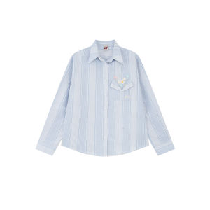 F426 | Comfortable Breathable Loose Stripe Long Sleeve Shirt