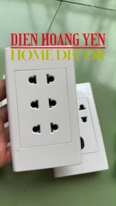 Mặt 3 ổ cắm đơn 2 chấu Sino ( Vanlock ) cao cấp