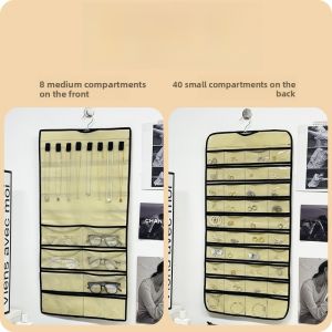 Wall-Mounted Jewelry Storage Bag Creative Necklace Earring Organizer Box Hanging Storage Solution for Bedroom Wall Decor