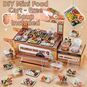 Đồ Chơi Mô Phỏng Ghép Xe Đẩy Bán Đồ Ăn Nhanh Mini