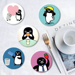 Cute S-Suica Penguin Badges Accessories Creative Tinplate Pins Funny Badge Metal Brooch For Bag Clothes Hat Decor Jewelry Gifts