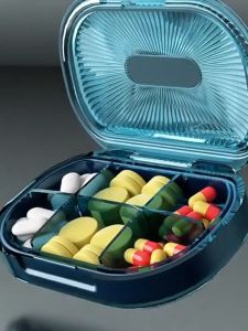 6 Grid Travel Pill Box Pill Organizer Portable Waterproof Pill Case Medicine Organizer for Purse Pocket Daily Medication