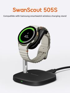 SwanScout505S Wireless Charger Stand Fast Charging Magnetic Absorption Watch Holder Compatible with Galaxy Watch Series