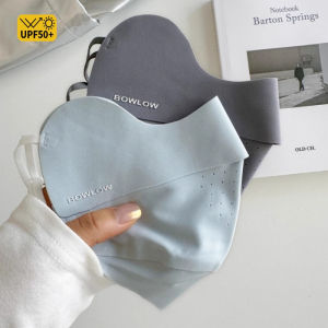 หน้ากากครีมกันแดด UV ไร้รอยต่อสำหรับผู้หญิงสำหรับฤดูร้อน Seluruh Wajah รูระบายอากาศให้ความรู้สึกน้ำแข็งที่มีรูโปร่ง