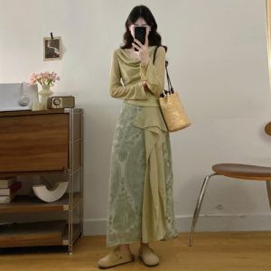 RELNLEX | Bộ Trang Phục Cỡ Lớn Phong Cách Retro Zen