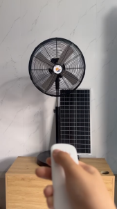 Bảo hành 2 năm có REMOTE quạt năng lượng mặt trời cây dạng đứng 18 inch Solar Fan 60000 mAh động cơ không chổi than sạc 2 chế độ siêu mát