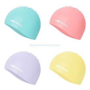 Yingfa Mũ Bơi Cho Cô Gái Với Mái Tóc Dài kháng clo & bảo vệ tóc Chống-Trượt Mũ Bơi Silicone Cho Đào Tạo & Cạnh Tranh