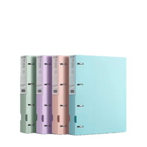 A4 Binder File Folder 4-Ring Binder Flexible Round Binder With Clear Book Student Paper Organnizer