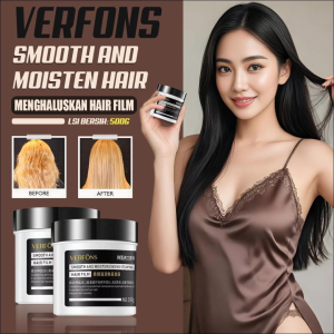 SOPUER VERFONS Pelurus Rambut Permanen Original 100% untuk rambut Rusak dan Kering Tanpa Catok Smooth And Moisten Hair Film No Steaming / Masker Rambut Creambath Hair Mask