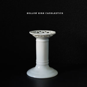 Nordic Romantic Heart Shaped Ceramic Candle Holder Atmosphere Bar Counter Decorative Candlelight Dinner Table Decoration