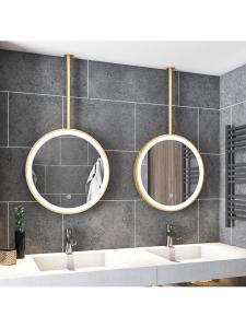 Wall Hanging Ceiling Suspended Bathroom Hotel Bed And Breakfast Round Mirrors with Light