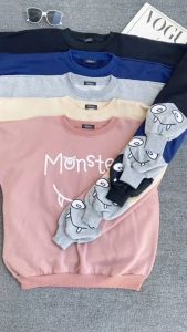 Monster Sweater Wanita Kekinian Korean Style Fleece