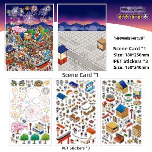 Cute Ins Style 3D Landscape Sticker
