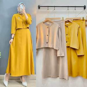 Setelan Rok Korean Style Wanita Starla Set | Setelan Wanita Kekinian Korean Style | Cringkle Air Flow | JUMBO | SETELAN ROK KEKINIAN | PREMIUM QUALITY | COD