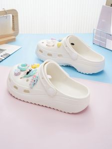 Womens Summer Thick Bottom Anti-slip Operating Room Toe Covering Slippers Soft Bottom Beach Sandals Comfortable Wear EVA Material