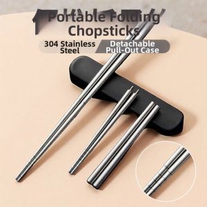 TEKANAI | Foldable Portable Disassemblable Stainless Steel Chopsticks