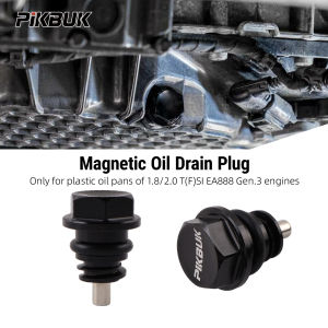 PIKBUK Aluminium Magnetic Oil Sump Pan Drain Plug For Vw Audi Ea888 3 Gen 1.8t 2.0t 06L103801H