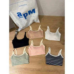 chaqi | Strap Camisole Tank Top One-Piece Bra and Top