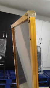 Gold Full Length Mirror with Stand | JKL Minimalist Vanity Mirror Bedroom | Leaning Wall-Mountable Dressing