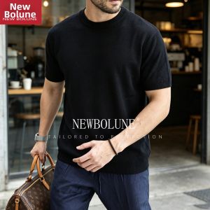 NEW BOLUNE | Cooling Breathable Short Sleeve Business Casual Men T-Shirt