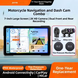 JIUYIN | Riding Specific CarPlay Compatible Motorcycle GPS and Dashcam Combo