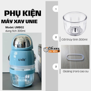 Cối Thủy Tinh thay thế máy xay UNIE 300ml model: UMB02