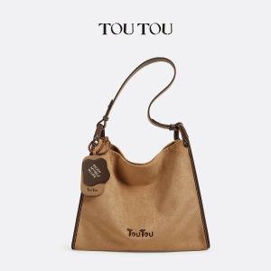 Christmas Gift TOUTOU Suede Tote Bag Large Capacity Commuter Fashion Versatile Single Shoulder Soft Bag Big Bag