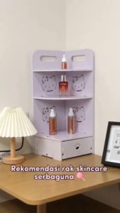 Rak penyimpanan kamar mandi rak penyimpanan wastafel rak penyimpanan sudut dapur kamar mandi kosmetik tahan air - GROSIR YOSI