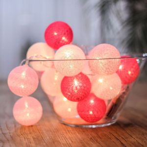 USB Plug Cotton Ball String Light1/3/6m Exquisite Round Ball Atmosphere Lightused for Bedroomweddingpartyindoor Decoration